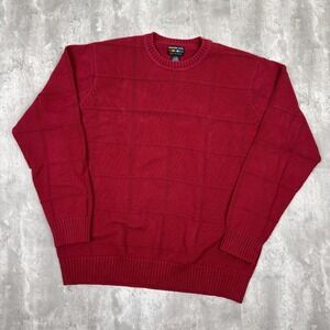 Vintage Colours By Alexander Julian Knit Sweater Men's Large Tall Red Patterned